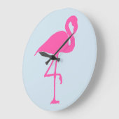 PINK FLAMINGO CLOCK GROTE KLOK (Hoek)