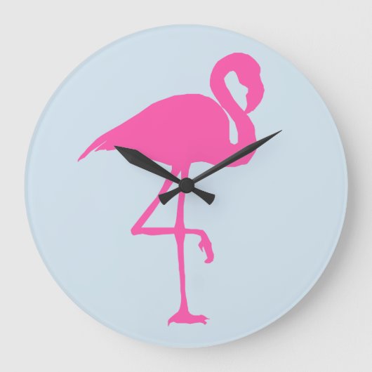 PINK FLAMINGO CLOCK GROTE KLOK (Voorkant)