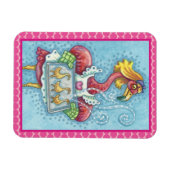 PINK FLAMINGO COOKIES, POLKA DOT MAGNET MAGNEET (Horizontaal)