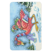 PINK FLAMINGO DEEP SNECHRISTMAS MAGNET Rectangle Magneet (Verticaal)