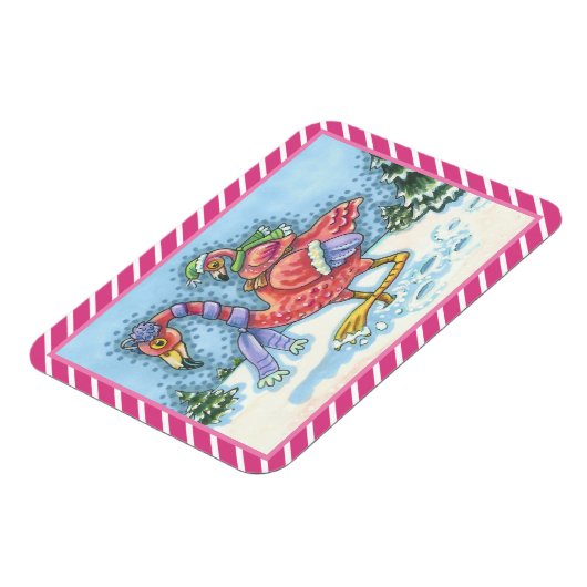 PINK FLAMINGO DEEP SNECHRISTMAS MAGNET Rectangle Magneet (Linkerzijde)