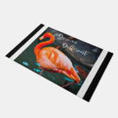 Pink Flamingo Durf anders te zijn Citaat Script Deurmat (Schuin)