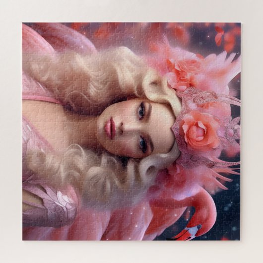 Pink Flamingo Fantasy Beauty Legpuzzel (Horizontaal)