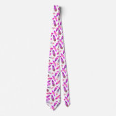 Pink Flamingo Feathers Neck Tie Stropdas (Voorkant)