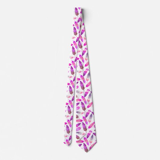 Pink Flamingo Feathers Neck Tie Stropdas (Achterkant)