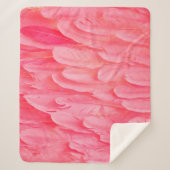 Pink Flamingo Feathersflamingo,feather,pink,textur Sherpa Deken (Voorkant)