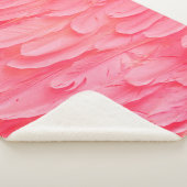 Pink Flamingo Feathersflamingo,feather,pink,textur Sherpa Deken (3/4)