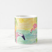 Pink Flamingo Florida Art Koffiemok (Center)
