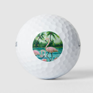 Pink Flamingo Florida Golfballen