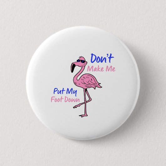 Pink Flamingo Funny Ronde Button 5,7 Cm (Voorkant)