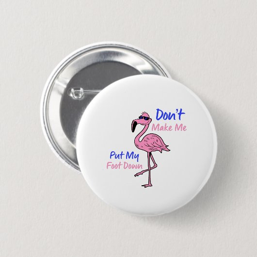 Pink Flamingo Funny Ronde Button 5,7 Cm (Voorkant /achterkant)