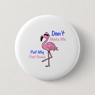 Pink Flamingo Funny Ronde Button 5,7 Cm