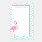 Pink Flamingo gepersonaliseerde Post-it Notitieblo Post-it® Notes (Voorkant)