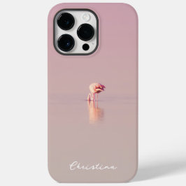Pink Flamingo Girly Tropical Summer Case-Mate iPhone 14 Pro Max Hoesje