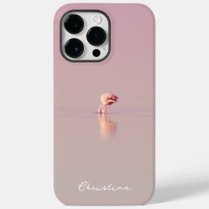 Pink Flamingo Girly Tropical Summer Case-Mate iPhone 14 Pro Max Hoesje