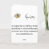 Pink Flamingo Happy Spring Paper Wenskaart Kaart (Achterkant)