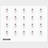 Pink Flamingo Happy St. Patrick's Day Ronde Sticker (Vel)