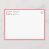 Pink Flamingo Hawaiian Tropical Beach Wedding Uitnodiging Briefkaart (Achterkant)