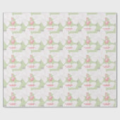 Pink Flamingo Het is een meisje Baby shower Cadeaupapier (Vlak)