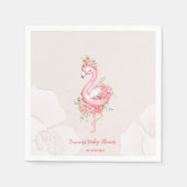 Pink Flamingo Het is een meisje Baby shower Servet (Voorkant)