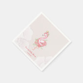 Pink Flamingo Het is een meisje Baby shower Servet (Hoek)