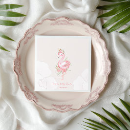 Pink Flamingo Het is een meisje Baby shower Servet