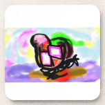 Pink flamingo joy love  bier onderzetter<br><div class="desc">Pink flamingo joy love</div>