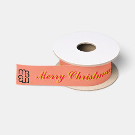 PINK FLAMINGO-kerstcadeauverpakking Satijnen Lint