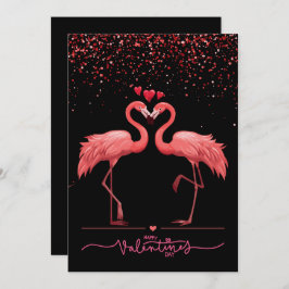 Pink Flamingo Love - Valentijn Be Feestdagenkaart