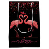 Pink Flamingo Love - Valentijn Be Medium Cadeauzakje (Achterkant)