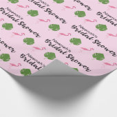 Pink Flamingo Luau Vrijgezellenfeest Cadeaupapier (Hoek)