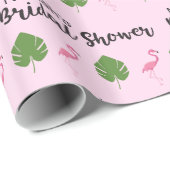 Pink Flamingo Luau Vrijgezellenfeest Cadeaupapier (Rol Hoek)