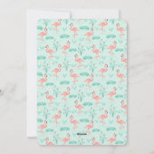 Pink Flamingo Mele Kalikimaka Fotokerstmis Feestdagenkaart (Achterkant)