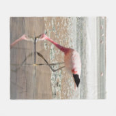 PINK FLAMINGO OP LICHAAM WATER FLEECE DEKEN (Voorkant (Horizontaal))
