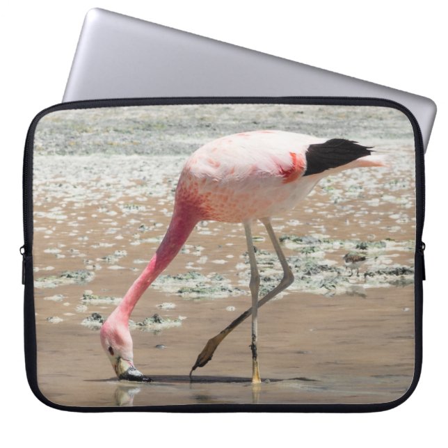 PINK FLAMINGO OP LICHAAM WATER LAPTOP SLEEVE (Voorkant)