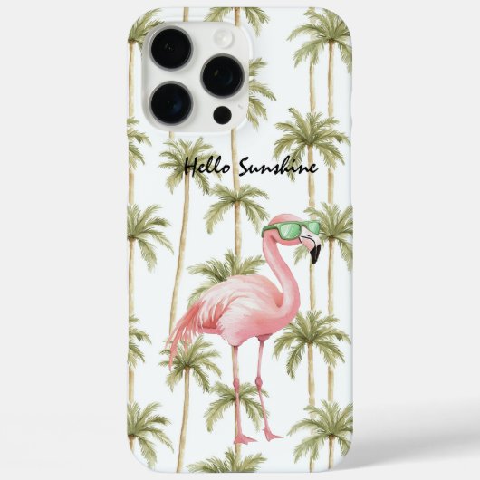 Pink Flamingo Palm Trees Case-Mate iPhone Case (Achterkant)