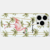 Pink Flamingo Palm Trees Case-Mate iPhone Case (Achterkant (horizontaal))