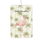 Pink Flamingo Palm Trees Luchtverfrisser (Voorkant)