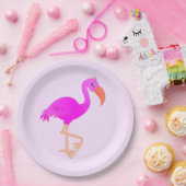Pink Flamingo Paper Plates - Happy Party Papieren Bordje (Feest)