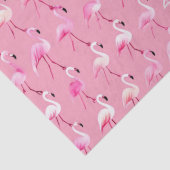 Pink Flamingo Paradise: Waterverf Patroon Tissuepapier (Detail)