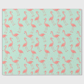 Pink Flamingo Party Patroon Cadeaupapier (Vlak)