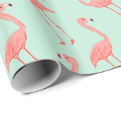 Pink Flamingo Party Patroon Cadeaupapier (Rol Hoek)