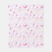 Pink Flamingo Pattern Blanket Fleece Deken (Voorkant)