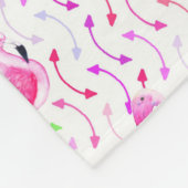 Pink Flamingo Pattern Blanket Fleece Deken (Hoek)