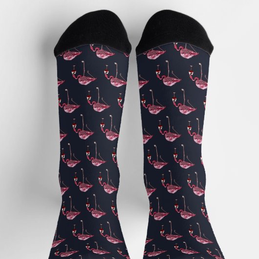 Pink Flamingo Pattern Wine Drinker Funny Novelty Sokken (Top)