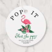 Pink Flamingo - Pop het! Als ze poppen! Bedankjes Labels (Voorkant)