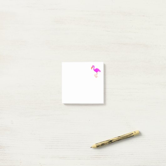 Pink Flamingo Post het Opmerkingen Post-it® Notes (Op bureau)