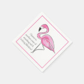 Pink Flamingo Proost op een fantastische verjaarda Servet (Hoek)