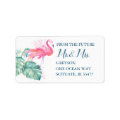 PINK FLAMINGO RETURN ADRES ETIKET (Voorkant)