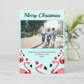 Pink Flamingo Santa Kerstmis (Staand voorkant)